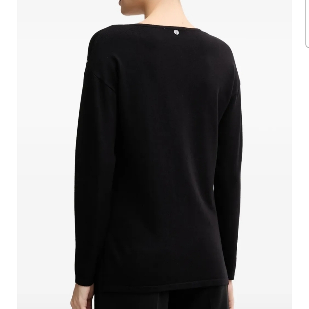 Joseph Ribkoff Embellished V-Neck Sweater Black Size Large - Picture 2 of 12